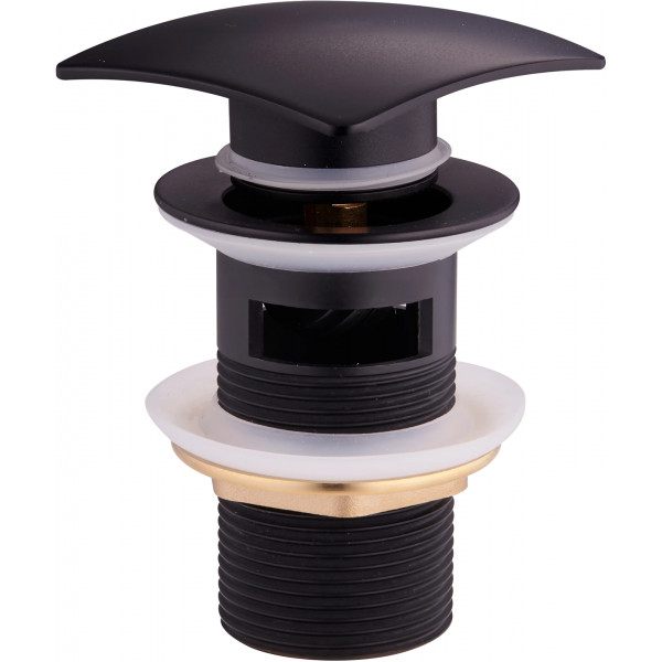 Mexen  ventil klik-klak  patrat  cu preaplin ,  negru  - 79926-70