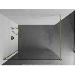 Mexen Kioto Walk In 130 x 200 cm, transparent 8 mm,  auriu  - 800-130-101-50-00