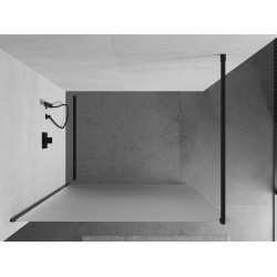Mexen Kioto Walk In 110 x 200 cm,  satin 8 mm,  negru  - 800-110-101-70-30