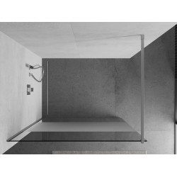 Mexen Kioto Walk In 90 x 200 cm, transparent/satin 8 mm, chrom - 800-090-101-01-35