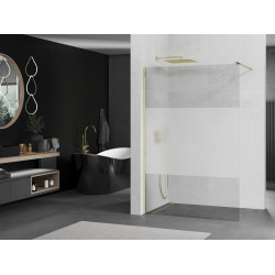 Mexen Kioto Walk In 110 x 200 cm, transparent/satin 8 mm,  auriu  - 800-110-101-50-35 Walk-In 467680 Mexen