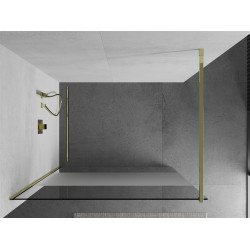 Mexen Kioto Walk In 110 x 200 cm, transparent/satin 8 mm,  auriu  - 800-110-101-50-35