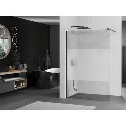 Mexen Kioto Walk In 100 x 200 cm, transparent/satin 8 mm,  negru  - 800-100-101-70-35 Walk-In 467680 Mexen