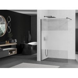 Mexen Kioto Walk In 120 x 200 cm, transparent/satin 8 mm,  negru  - 800-120-101-70-35
