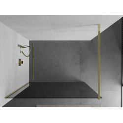 Mexen Kioto Walk In 70 x 200 cm, grafit 8 mm,  auriu  - 800-070-101-50-40