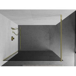 Mexen Kioto Walk In 70 x 200 cm, grafit 8 mm,  auriu  - 800-070-101-50-40