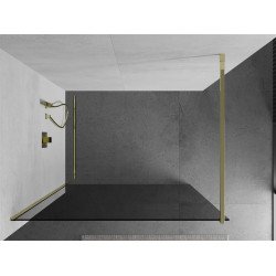 Mexen Kioto Walk In 80 x 200 cm, grafit 8 mm,  auriu  - 800-080-101-50-40