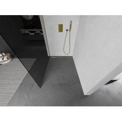 Mexen Kioto Walk In 100 x 200 cm, grafit 8 mm,  auriu  - 800-100-101-50-40