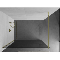 Mexen Kioto Walk In 110 x 200 cm, grafit 8 mm,  auriu  - 800-110-101-50-40