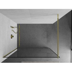 Mexen Kioto Walk In 70 x 200 cm, transparent/ negru   modelata 8 mm,  auriu  - 800-070-101-50-70