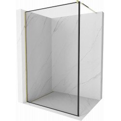Mexen Kioto Walk In 110 x 200 cm, transparent/ negru   modelata 8 mm,  auriu  - 800-110-101-50-70 Walk-In 467680 Mexen