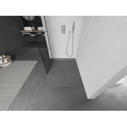 Mexen Kioto Walk In 70 x 200 cm, transparent/ negru   modelata 8 mm, chrom - 800-070-101-01-77