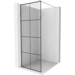 Mexen Kioto Walk In 80 x 200 cm, transparent/ negru   modelata 8 mm, chrom - 800-080-101-01-77 Walk-In 467680 Mexen
