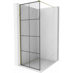 Mexen Kioto Walk In 70 x 200 cm, transparent/ negru   modelata 8 mm,  auriu  - 800-070-101-50-77 Walk-In 467680 Mexen