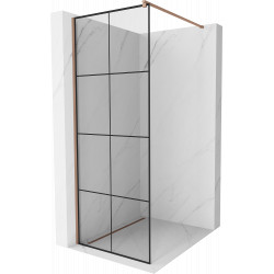 Mexen Kioto Walk In 90 x 200 cm, transparent/ negru   modelata 8 mm,  rose auriu - 800-090-101-60-77 Walk-In 467680 Mexen
