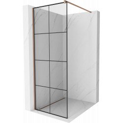 Mexen Kioto Walk In 90 x 200 cm, transparent/ negru   modelata 8 mm,  rose auriu - 800-090-101-60-77 Walk-In 467680 Mexen