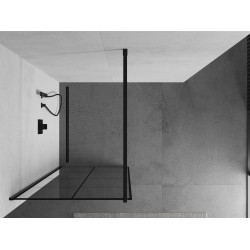 Mexen Kioto Walk In 70 x 200 cm, transparent/ negru   modelata 8 mm,  negru  - 800-070-101-70-77