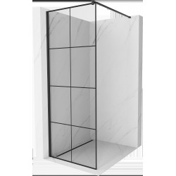 Mexen Kioto Walk In 70 x 200 cm, transparent/ negru   modelata 8 mm,  negru  - 800-070-101-70-77