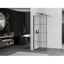 Mexen Kioto Walk In 70 x 200 cm, transparent/ negru   modelata 8 mm,  negru  - 800-070-101-70-77