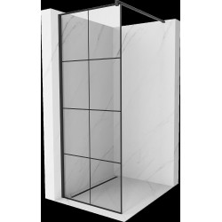 Mexen Kioto Walk In 80 x 200 cm, transparent/ negru   modelata 8 mm,  negru  - 800-080-101-70-77
