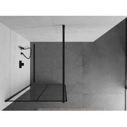 Mexen Kioto Walk In 80 x 200 cm, transparent/ negru   modelata 8 mm,  negru  - 800-080-101-70-77