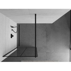 Mexen Kioto Walk In 90 x 200 cm, transparent/ negru   modelata 8 mm,  negru  - 800-090-101-70-77
