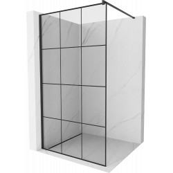 Mexen Kioto Walk In 100 x 200 cm, transparent/ negru   modelata 8 mm,  negru  - 800-100-101-70-77 Walk-In 467680 Mexen