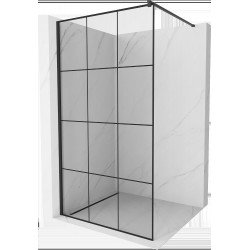Mexen Kioto Walk In 110 x 200 cm, transparent/ negru   modelata 8 mm,  negru  - 800-110-101-70-77