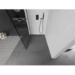 Mexen Kioto Walk In 110 x 200 cm, transparent/ negru   modelata 8 mm,  negru  - 800-110-101-70-77