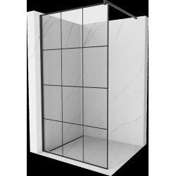 Mexen Kioto Walk In 120 x 200 cm, transparent/ negru   modelata 8 mm,  negru  - 800-120-101-70-77