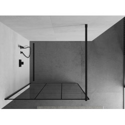 Mexen Kioto Walk In 120 x 200 cm, transparent/ negru   modelata 8 mm,  negru  - 800-120-101-70-77