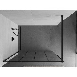 Mexen Kioto Walk In 140 x 200 cm, transparent/ negru   modelata 8 mm,  negru  - 800-140-101-70-77
