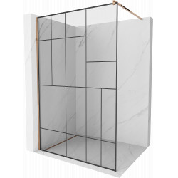 Mexen Kioto Walk In 80 x 200 cm, transparent/ negru   modelata 8 mm,  rose auriu - 800-080-101-60-78 Walk-In 467680 Mexen