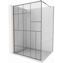 Mexen Kioto Walk In 120 x 200 cm, transparent/ negru   modelata 8 mm,  rose auriu - 800-120-101-60-78 Walk-In 467680 Mexen
