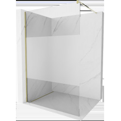 Mexen Kioto Walk In 130 x 200 cm, transparent/satin 8 mm,  auriu  - 800-130-101-50-35