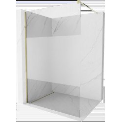Mexen Kioto Walk In 130 x 200 cm, transparent/satin 8 mm,  auriu  - 800-130-101-50-35