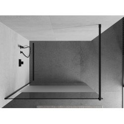 Mexen Kioto Walk In 140 x 200 cm, transparent/satin 8 mm,  negru  - 800-140-101-70-35