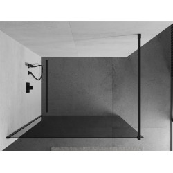 Mexen Kioto Walk In 130 x 200 cm, grafit 8 mm,  negru  - 800-130-101-70-40