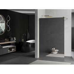 Mexen Kioto Walk In 130 x 200 cm,  oglinda  8 mm,  auriu  - 800-130-101-50-50 Walk-In 467680 Mexen