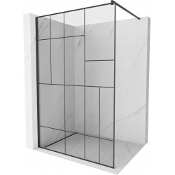 Mexen Kioto Walk In 100 x 200 cm, transparent/ negru   modelata 8 mm,  negru  - 800-100-101-70-78