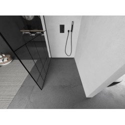 Mexen Kioto Walk In 100 x 200 cm, transparent/ negru   modelata 8 mm,  negru  - 800-100-101-70-78