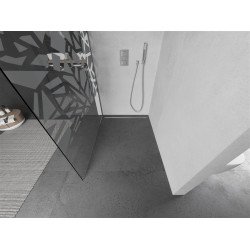 Mexen Kioto Walk In 70 x 200 cm, transparent/alb  modelata 8 mm, chrom - 800-070-101-01-85