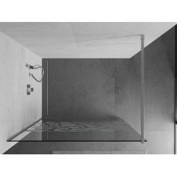 Mexen Kioto Walk In 80 x 200 cm, transparent/alb  modelata 8 mm, chrom - 800-080-101-01-85