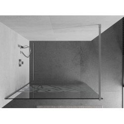 Mexen Kioto Walk In 80 x 200 cm, transparent/alb  modelata 8 mm, chrom - 800-080-101-01-85
