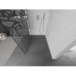 Mexen Kioto Walk In 110 x 200 cm, transparent/alb  modelata 8 mm, chrom - 800-110-101-01-85