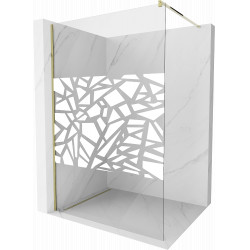 Mexen Kioto Walk In 70 x 200 cm, transparent/alb  modelata 8 mm,  auriu  - 800-070-101-50-85 Walk-In 467680 Mexen