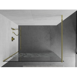 Mexen Kioto Walk In 120 x 200 cm, transparent/alb  modelata 8 mm,  auriu  - 800-120-101-50-85