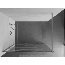 Mexen Kioto Walk In 80 x 200 cm, transparent/alb  modelata 8 mm, chrom - 800-080-101-01-97