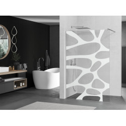 Mexen Kioto Walk In 90 x 200 cm, transparent/alb  modelata 8 mm, chrom - 800-090-101-01-97 Walk-In 467680 Mexen