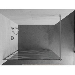 Mexen Kioto Walk In 90 x 200 cm, transparent/alb  modelata 8 mm, chrom - 800-090-101-01-97